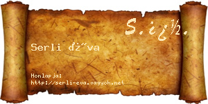 Serli Éva névjegykártya